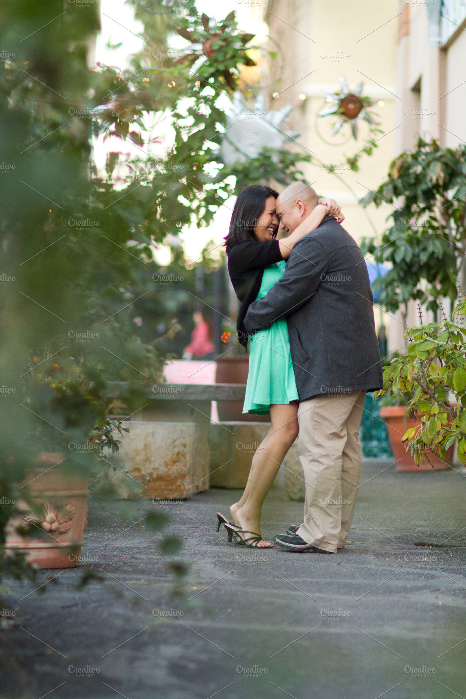 Engagement Couple in Garden