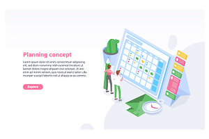 Planning concept banner, an Object Illustration by Good Studio