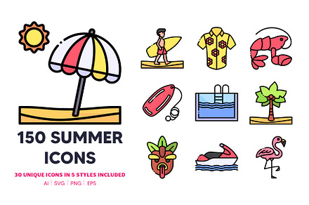 150 Summer Icons