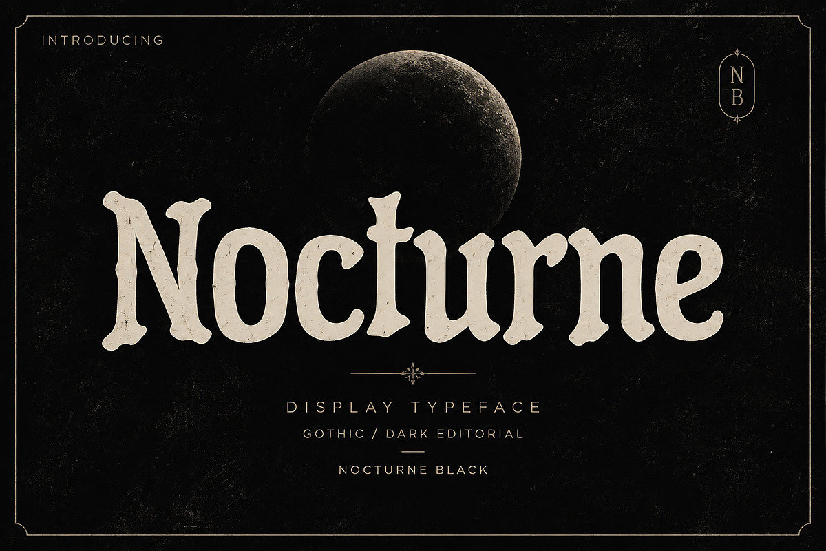 Nocturne Black – Gothic Display Font, a Blackletter Font by Wow Magic (Photo 3 of 4)