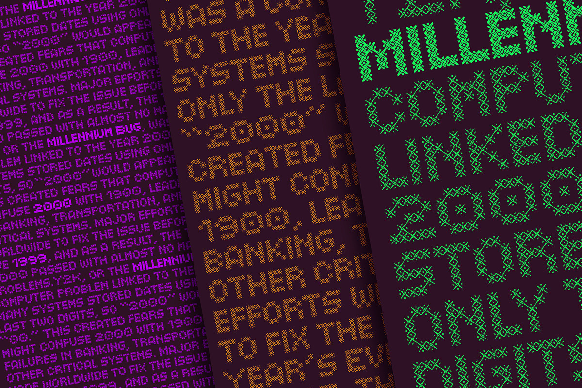 Kiriko – Layered Pattern Font, a Font by Kevin Foley Fonts (Photo 4 of 13)