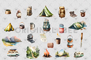 Adventure Awaits & Camping Clipart, an Illustration by BigCakeBee (Thumbnail 3 of 4)
