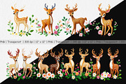 Deer Embroidery Clipart, a Graphic by Artnoy (Thumbnail 2 of 5)