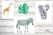 Watercolor animals, leafs, birds, an Animal Illustration by Watercolor arts (Thumbnail 4 of 6)
