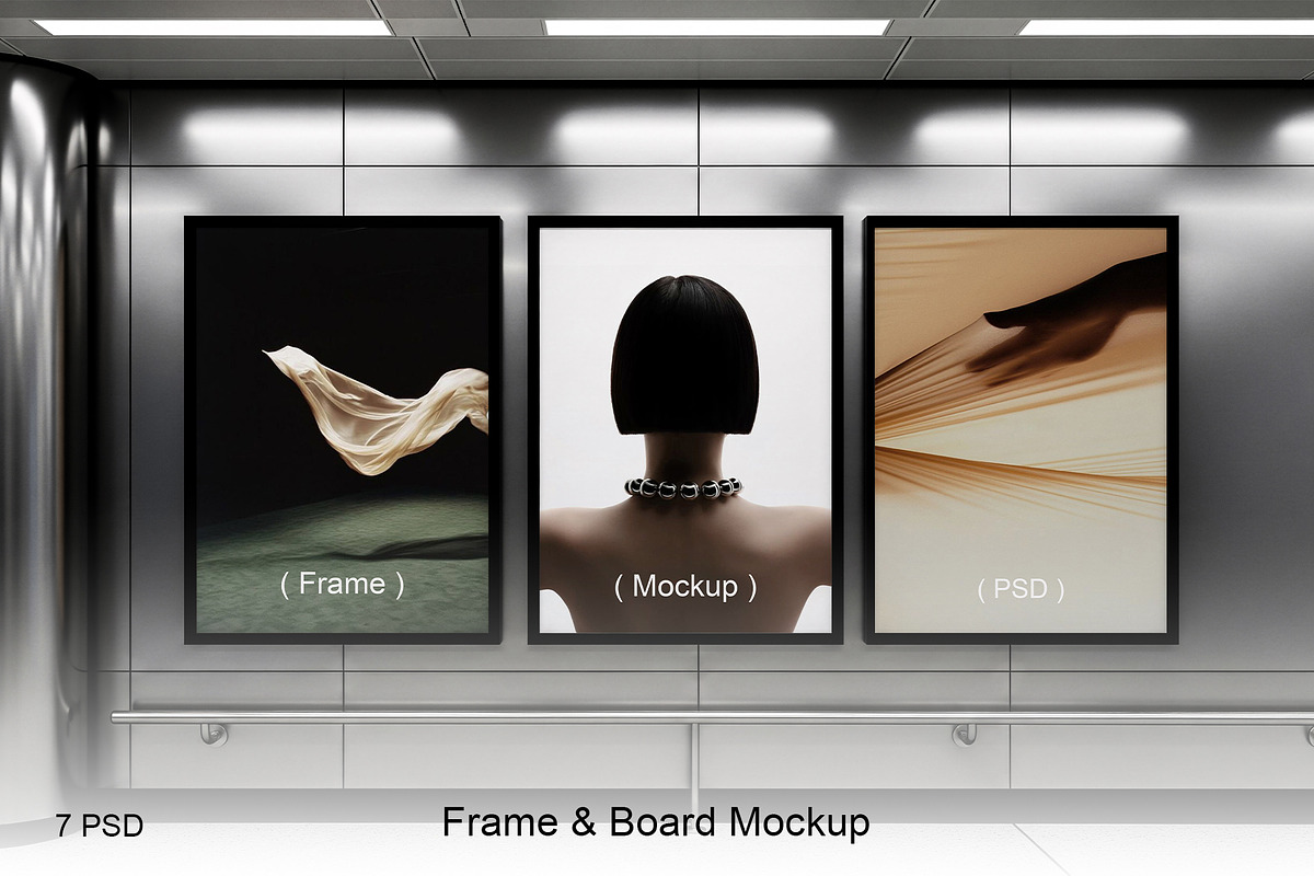Frame & Board Mockup, an Advertising Mockup by Aquarianz Studio (Photo 1 of 8)