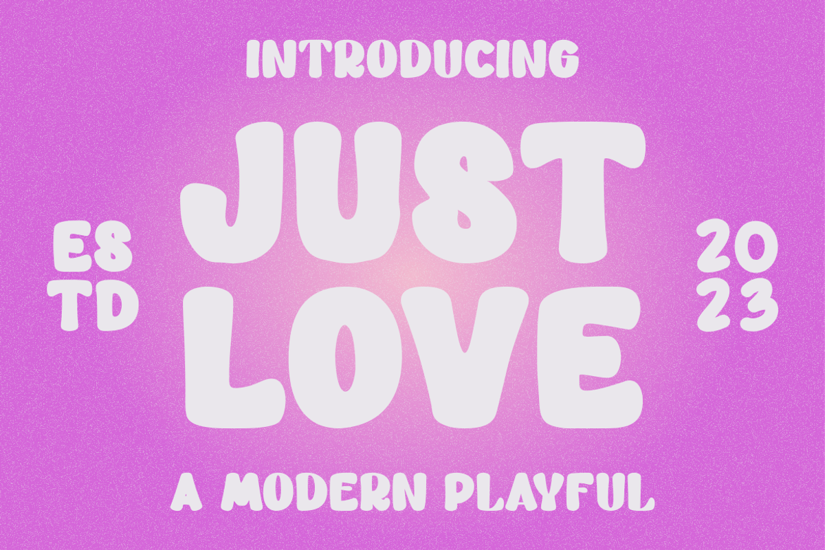 Just Love - A Modern Playful Font, a Handwritten Font by Marvadesign (Photo 1 of 5)