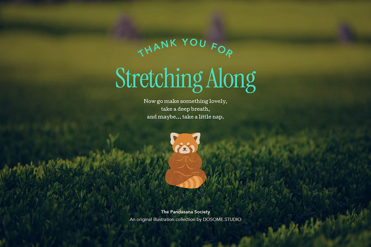 Red Panda Yoga Illustration Set, an Animal Illustration by dosome.my (Photo 10 of 10)