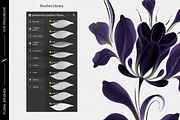 Perfect Flower brushes for Procreate, a Brush Add-On by Patternish (Thumbnail 2 of 3)