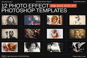 12 Photo Effect Templates, a Layer Style Add-On by iDoodle Studio (Thumbnail 1 of 6)