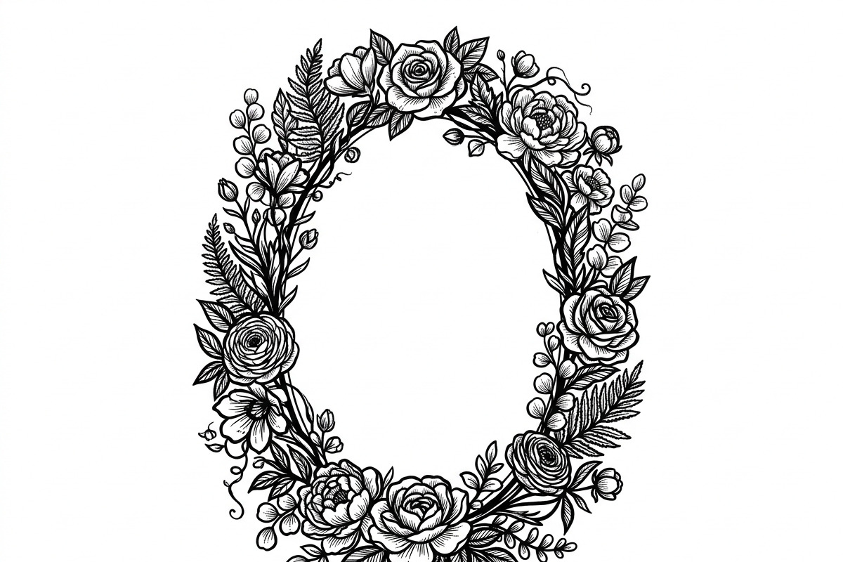 50 Elegant Floral Oval Mirror Frame, a Decorative Illustration by Amazin_art (Photo 10 of 26)