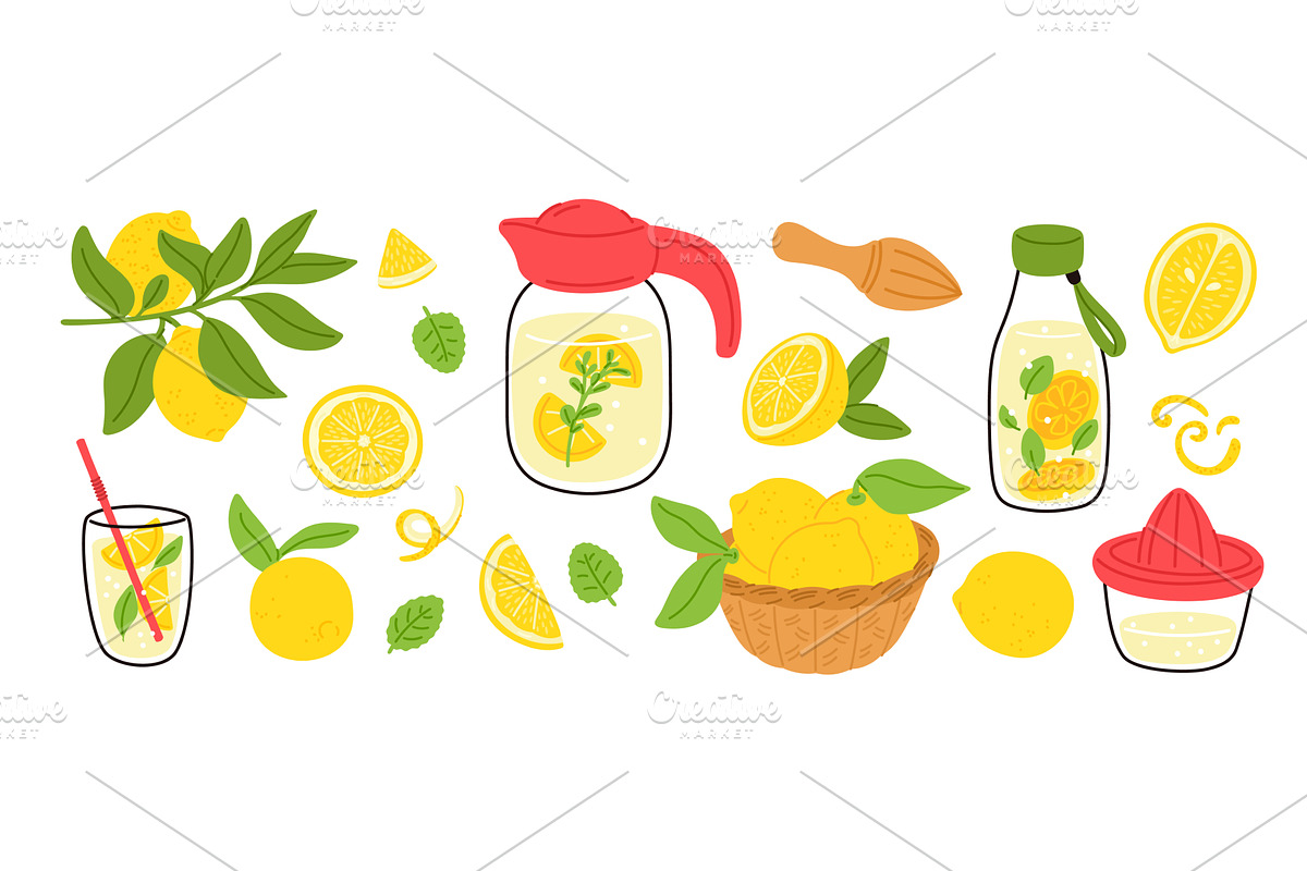 Homemade lemonade. Fresh summer, a Food Illustration by Vectorbuum