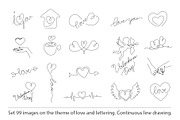 Big Love set. 99 Valentines Elements, a Decorative Illustration by Anastasiia_Dzhioeva (Thumbnail 7 of 7)