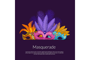 Vector Carnival Masks Illustration