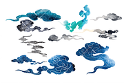Cloud illustration in Vintage style, an Object Graphic by marukopum (Thumbnail 2 of 3)