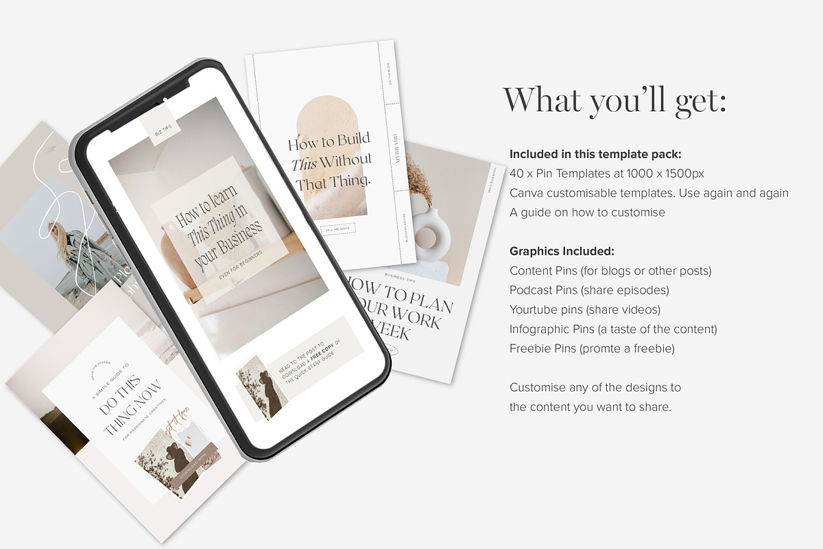Pinterest Pin Templates for Canva, a Social Media Template by Tabitha Emma (Photo 4 of 10)
