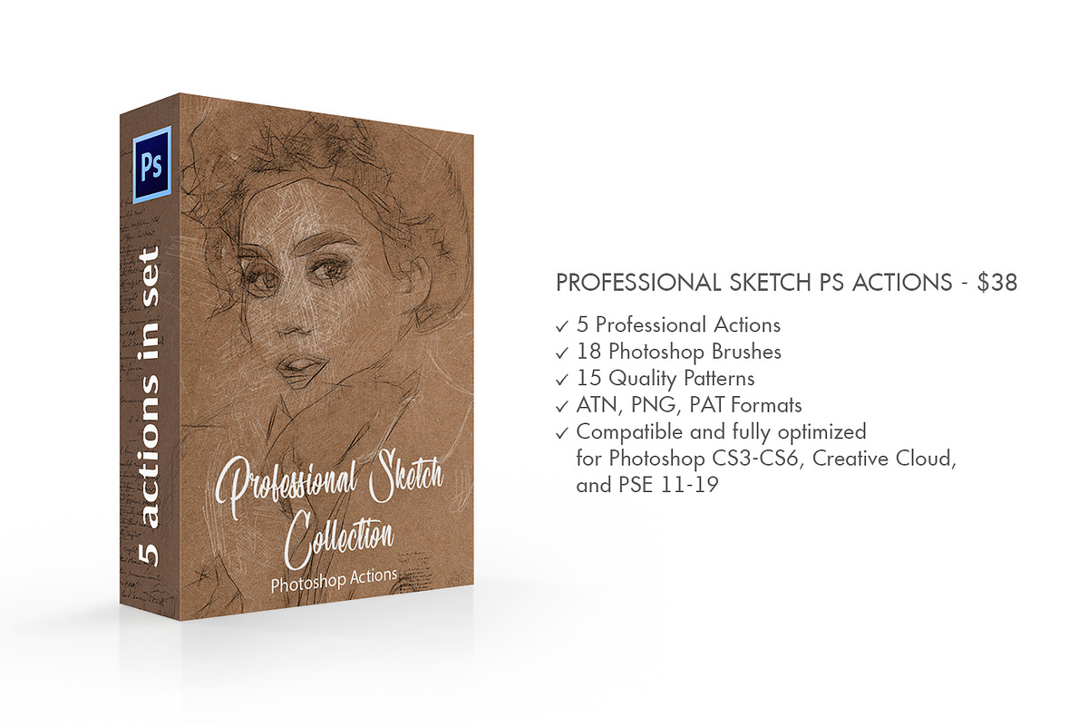 Professional Sketch Photoshop Action, an Action Add-On by FixThePhoto (Photo 2 of 37)