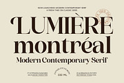 Lumiere Montreal Modern Contemporary, a Serif Font by timelesstype.co (Thumbnail 1 of 10)