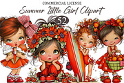 Summer Enjoy Little Girl Clipart, a Seasonal Illustration by designcity5 (Thumbnail 1 of 5)