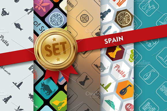 Set Of Spain Icons