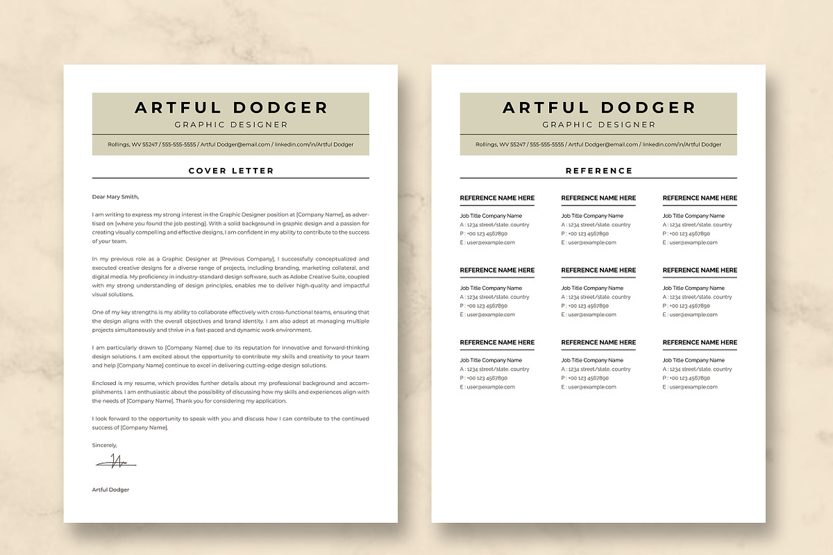 Graphic Designer Resume Template, a Resume Template by ResumeInventor (Photo 4 of 9)