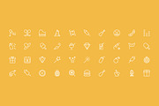 150 Celebration Vector Icons, an Outline Icon by Creative Stall (Thumbnail 3 of 3)