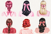 Chic Neon Pink Christmas Clipart, an Illustration by NadiaTheronArt (Thumbnail 4 of 6)