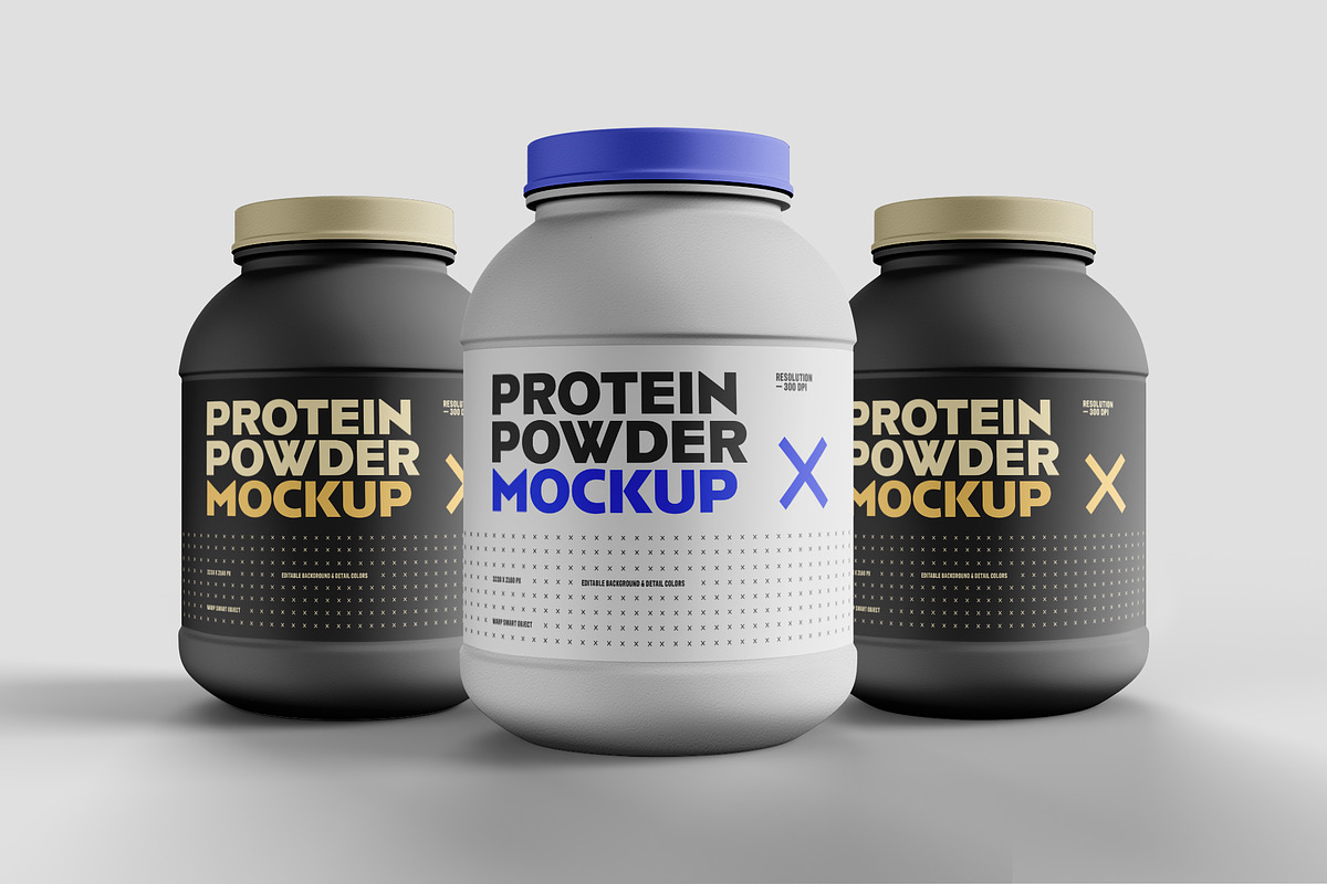 Food Supplement Plastic Jar Mockup, a Cups & Container Mockup by dpi (Photo 3 of 14)