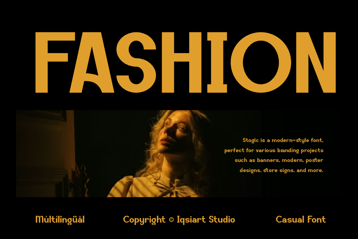 Stogic - Modern Stylish Font, a Sans Serif Font by Iqsiart Studio (Photo 3 of 13)