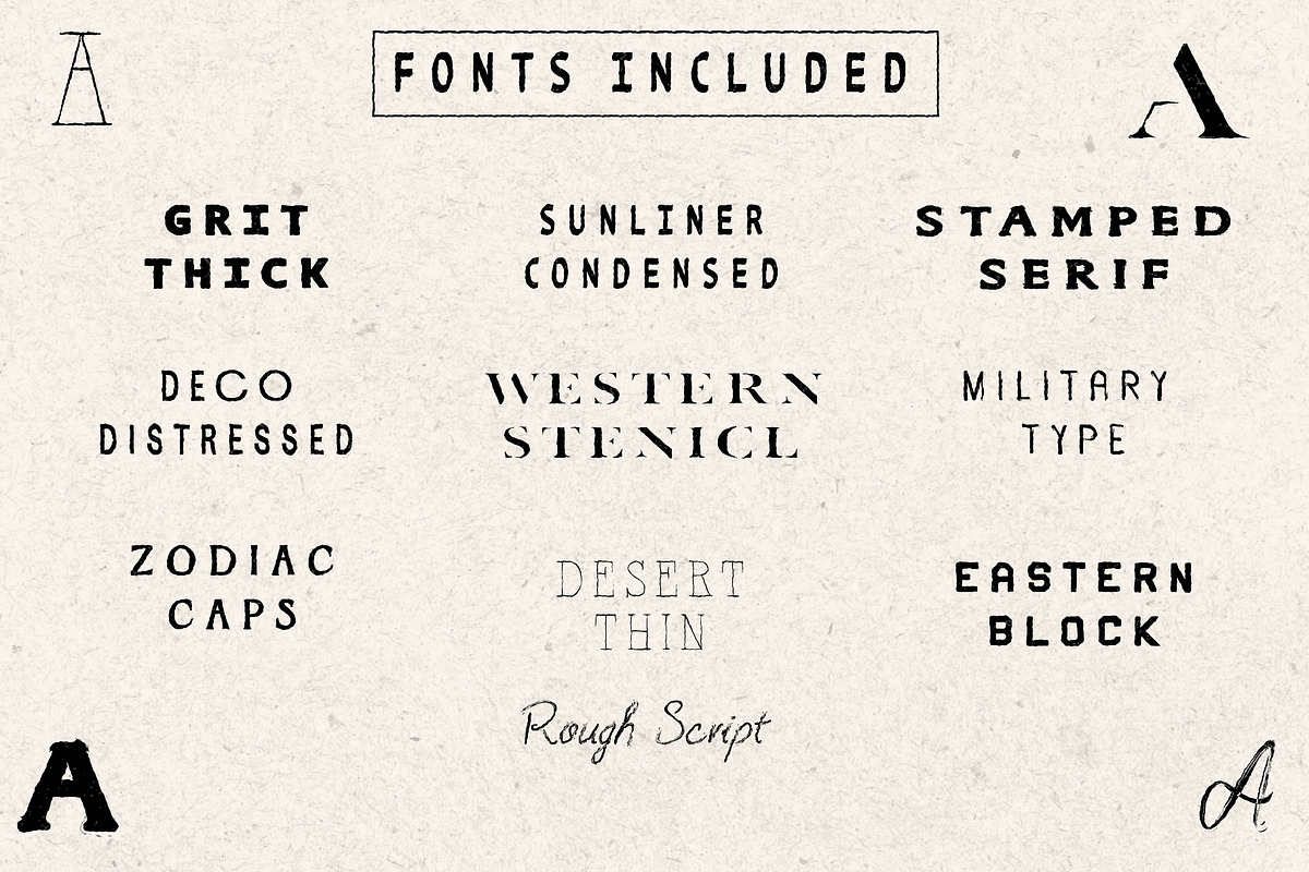 TEXTURE FONT COLLECTION (10 fonts), a Serif Font by Tropical Type