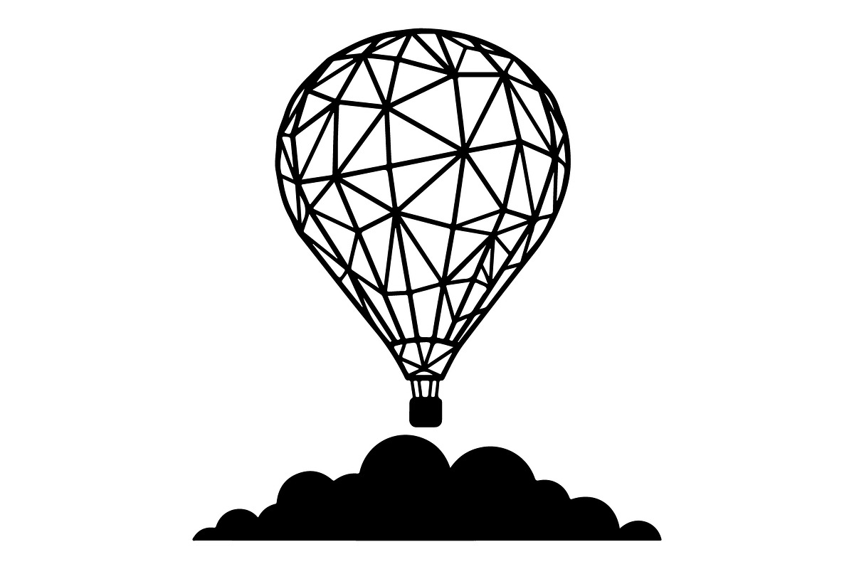 Hot Air Balloon Silhouette Bundle, an Object Illustration by Gaye Art (Photo 3 of 31)