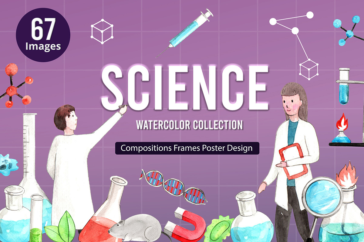 Science and scientific equipments, a Decorative Illustration by CreativeValuation (Photo 1 of 14)