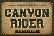 Canyon Rider - Vintage Western, a Slab Serif Font by Limited.studio (Thumbnail 1 of 7)