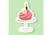 Hand painted bakery set stickers, a Food Illustration by okskukuruza (Thumbnail 1 of 3)
