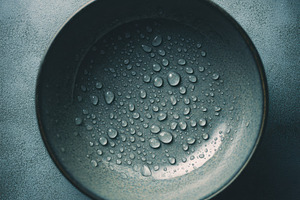 Ceramic Bowl with Water Droplets, a Food & Drink Photo by Virgo Studio