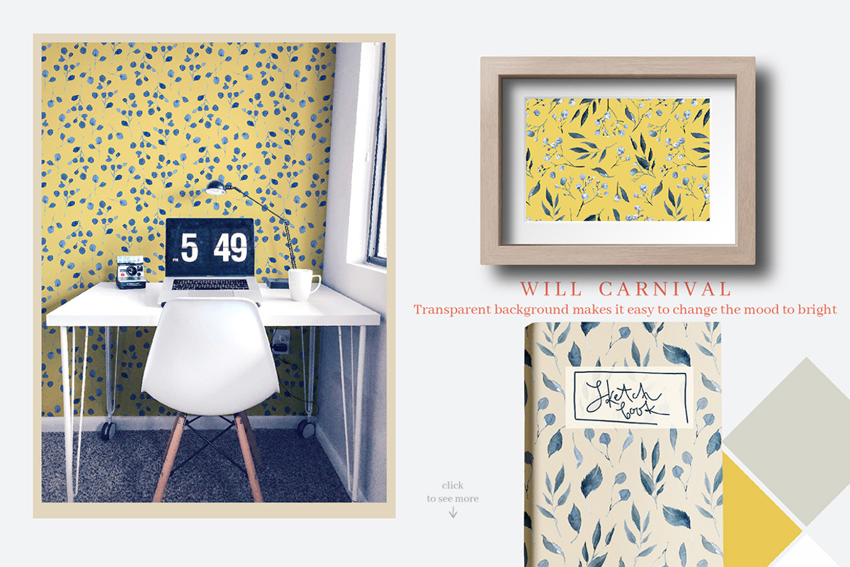 Blue Winter pattern collection, a Pattern Graphic by Dinkoobraz (Photo 8 of 10)