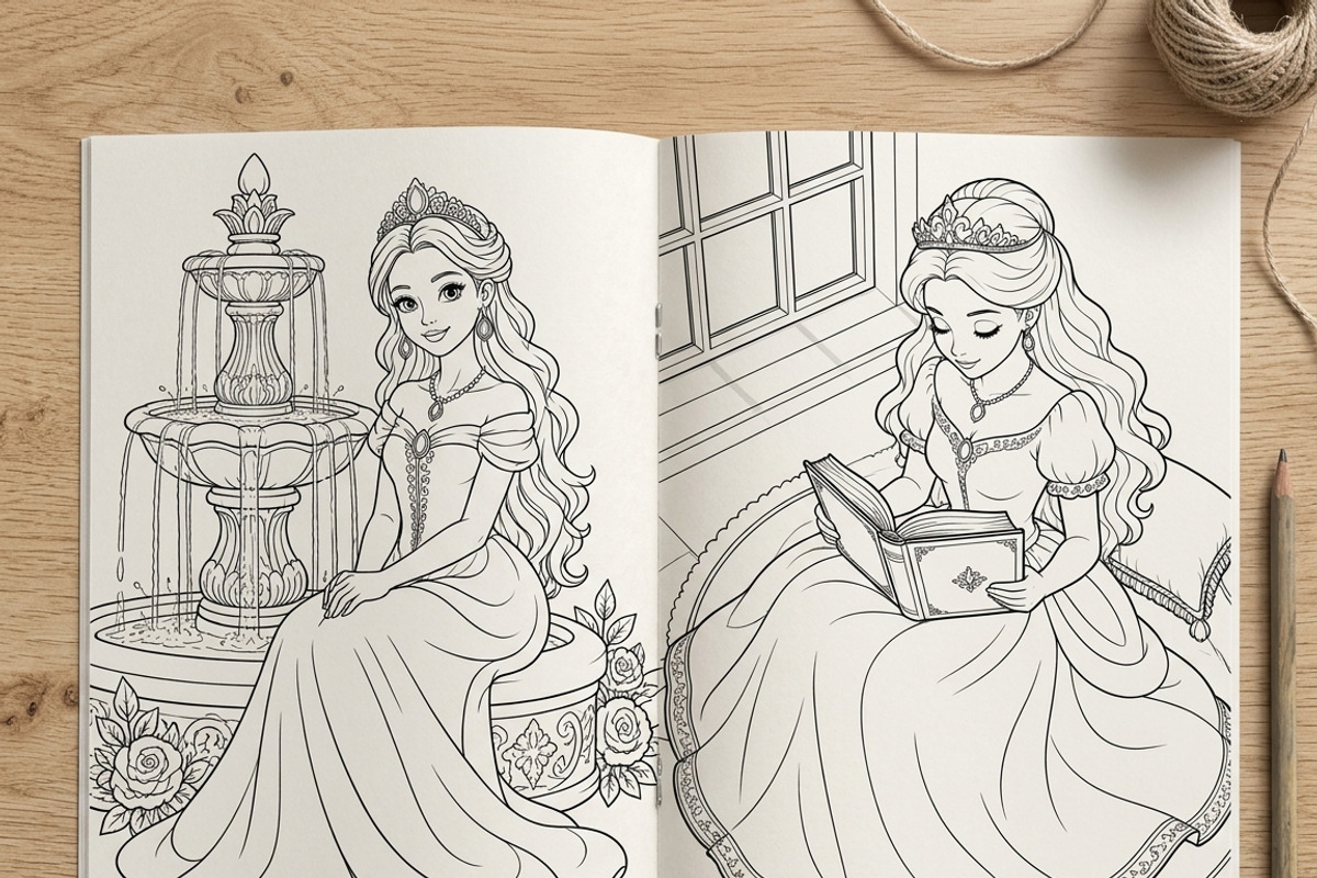 Magical Princess Coloring Book Vol27, a Person Illustration by ikarifq shop (Photo 4 of 7)