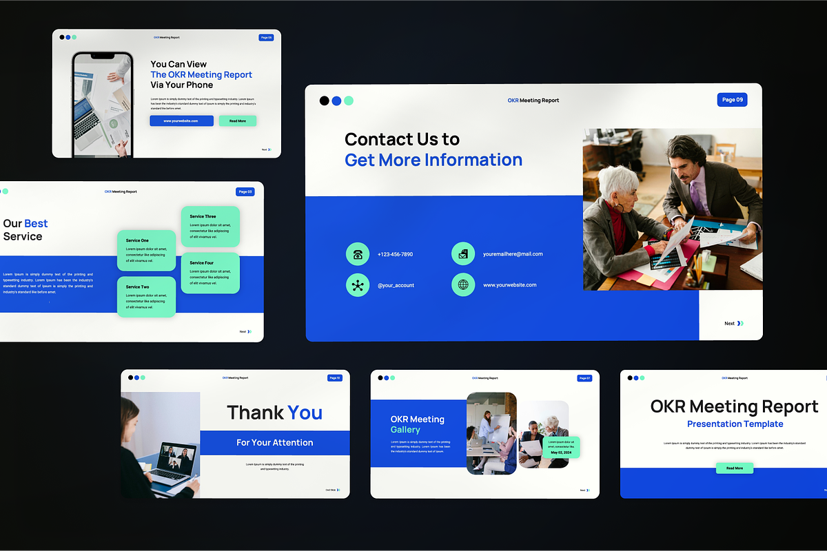 OKR Meeting Report Google Slides, a Presentation Template by SquidPixey (Photo 7 of 7)