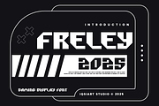 Freley -Gaming Font, a Sans Serif Font by Iqsiart Studio (Thumbnail 1 of 6)
