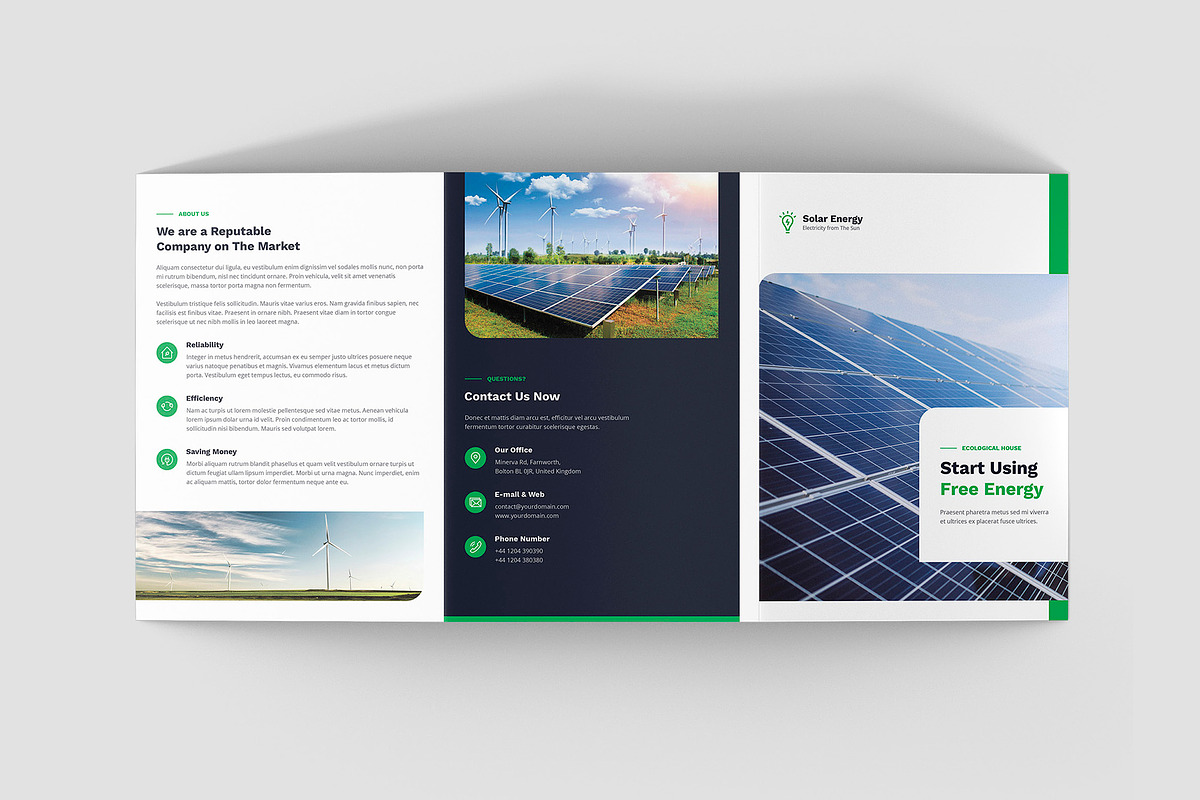 Solar Energy Brochure Trifold A5, a Brochure Template by artbart (Photo 5 of 8)