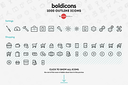 Boldicons - 1000 outline icons, an Outline Icon by Vectopus.com (Thumbnail 4 of 5)