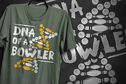 DNA of a bowler #2 - T-Shirt Design, an Illustration by artnook (Thumbnail 4 of 6)