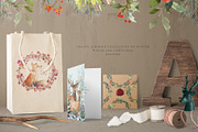 Woodland Christmas Clipart, an Animal Illustration by Twigs and Twine (Thumbnail 8 of 11)