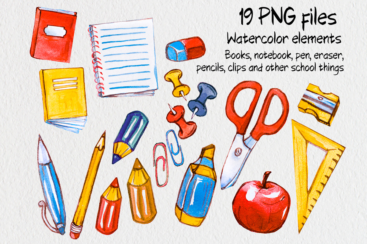 Watercolor Back to School, an Education Illustration by Anna Faun (Photo 2 of 4)