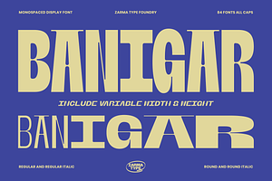 Banigar - Modern Display 84 Fonts