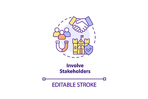 Involve Stakeholders Concept Icon