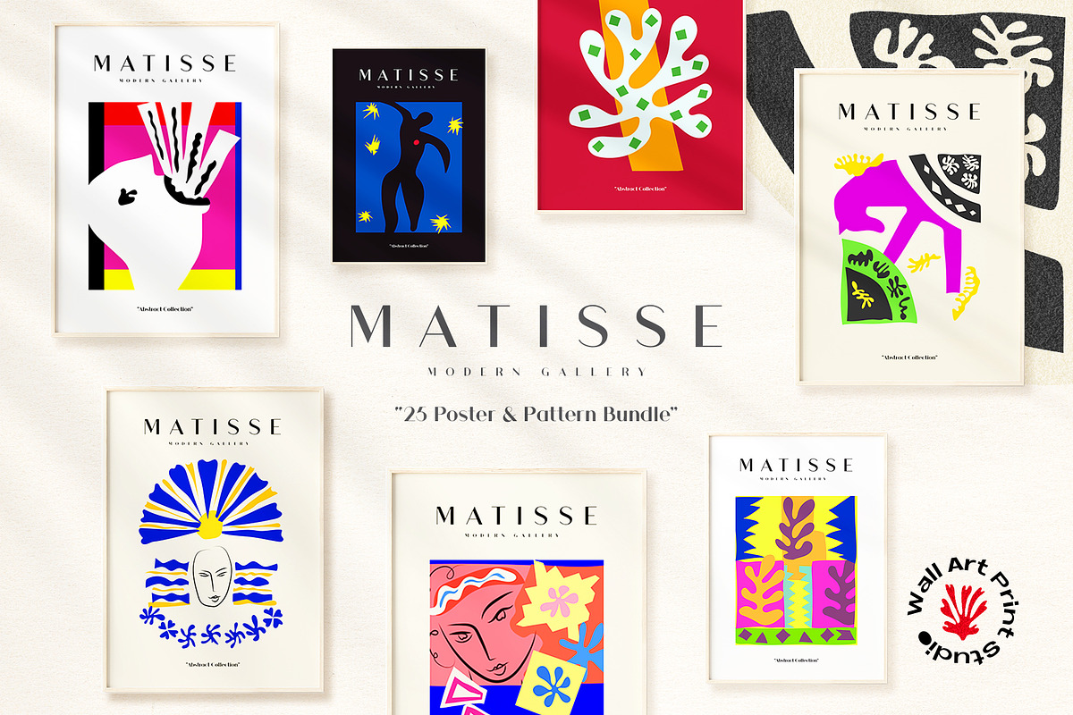 Matisse Modern Gallery 2, a Background Graphic by Wall Art Print Studio (Photo 1 of 11)