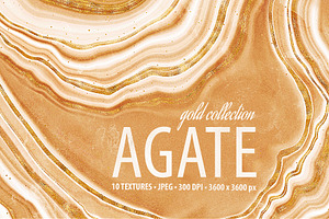 Golden Agate Stone Textures