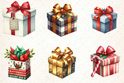 Christmas Gifts and Presents Clipart, an Illustration by DreamCafeArt (Thumbnail 7 of 8)