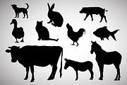 Domestic Animals Silhouette, an Animal Illustration by Ghagra (Thumbnail 1 of 4)