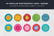 10 Circular Photography Logos/Badges, a Branding & Logo Template by WellMadePixel (Thumbnail 1 of 5)
